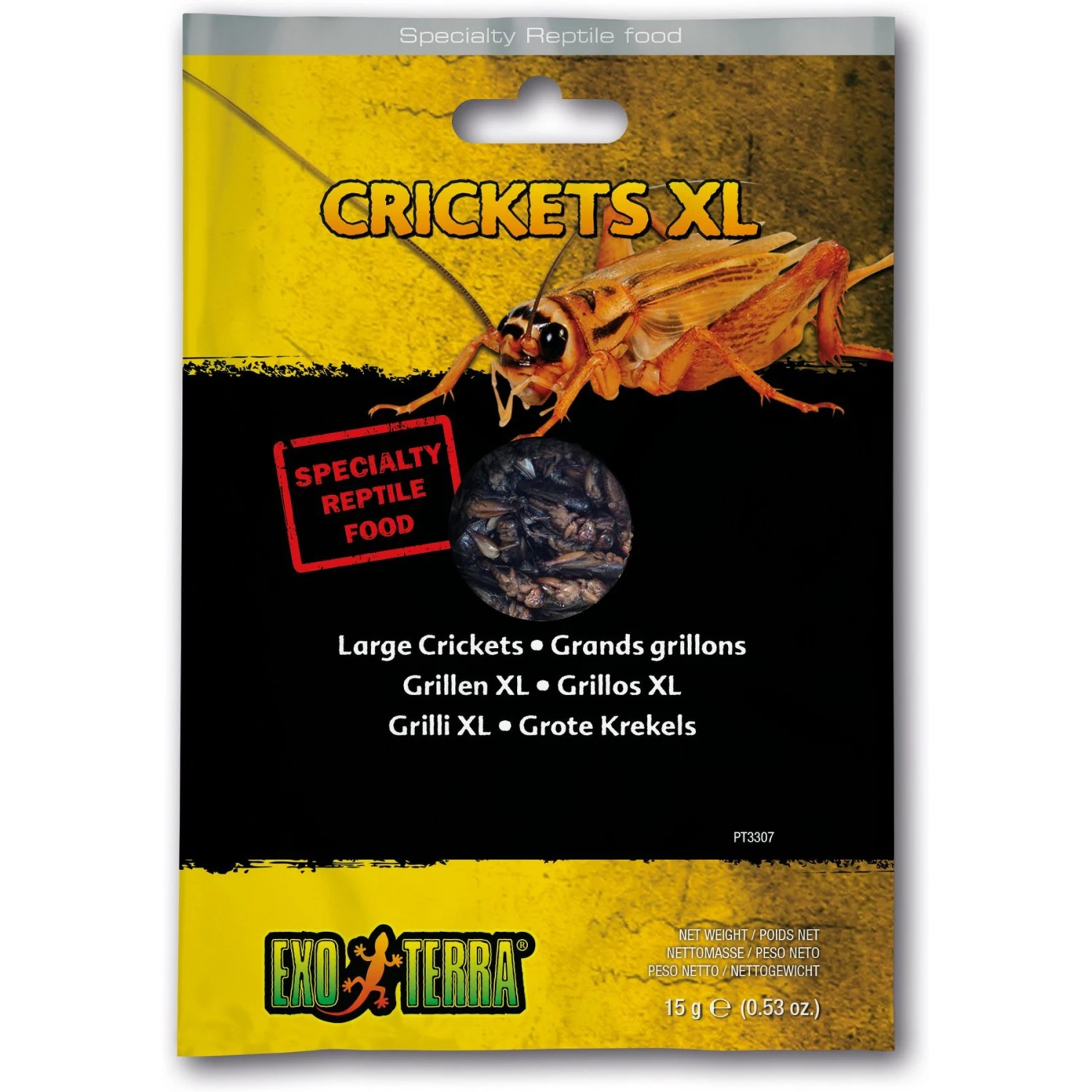 Exo Terra Crickets X-Large Vacuum Packed Reptile Food, 0.53-oz Bag 3 Exo Terra Crickets X-Large Vacuum Packed Reptile Food, 0.53-oz Bag