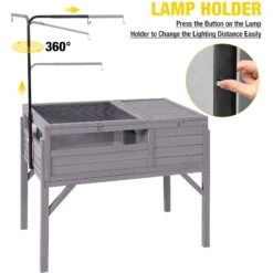 Aivituvin AIR70 Large Turtle Indoor/Outdoor Habitat, Gray -Pet Supplies Store 894494 PT2. AC SS1800 V1687891813