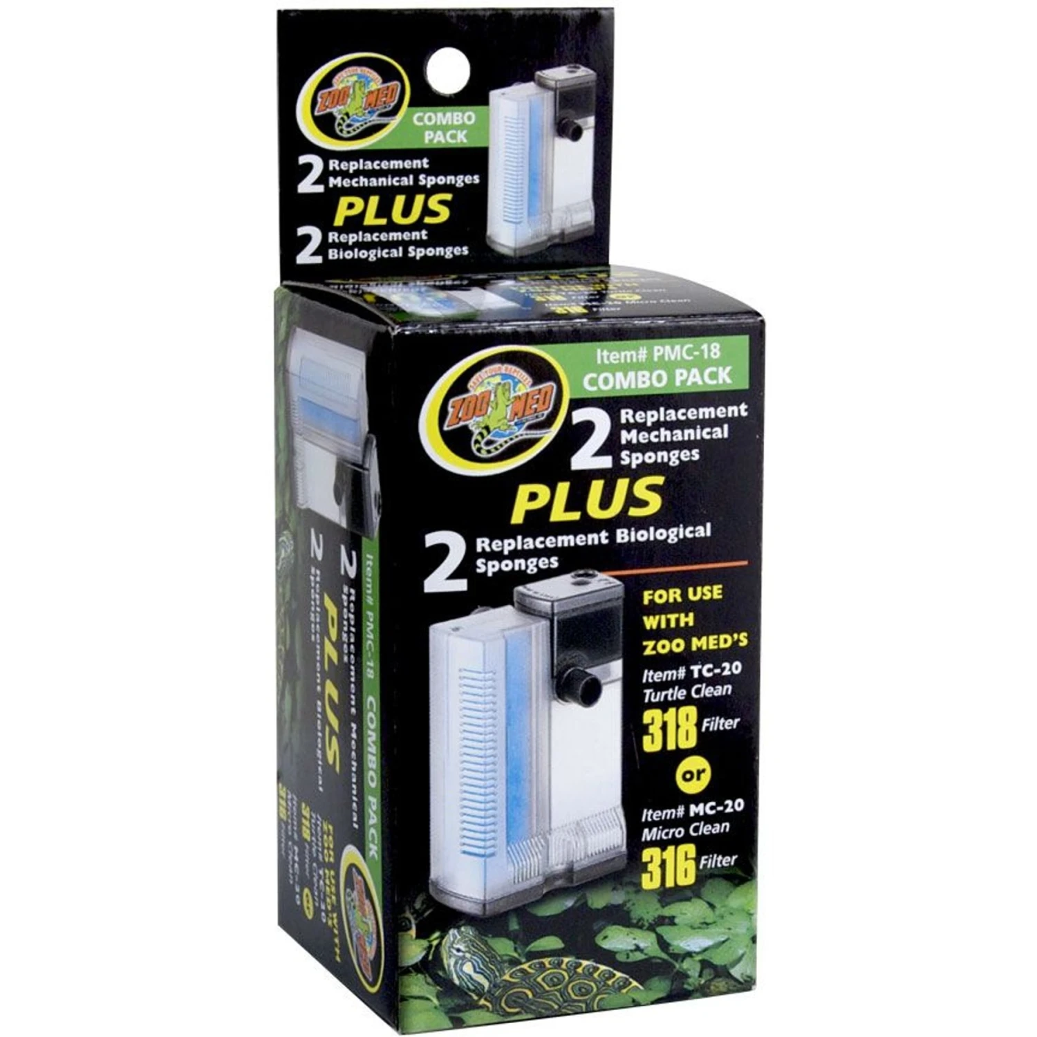 Zoo Med Mechanical & Bio Replacement Sponge, 2 Count 3 Zoo Med Mechanical & Bio Replacement Sponge, 2 Count