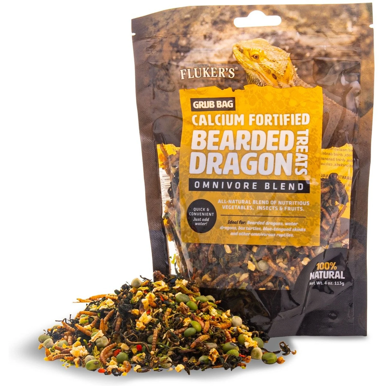 Fluker's Grub Calcium Fortified Bearded Dragons Reptile Food, 4-oz Bag 3 Fluker's Grub Calcium Fortified Bearded Dragons Reptile Food, 4-oz Bag