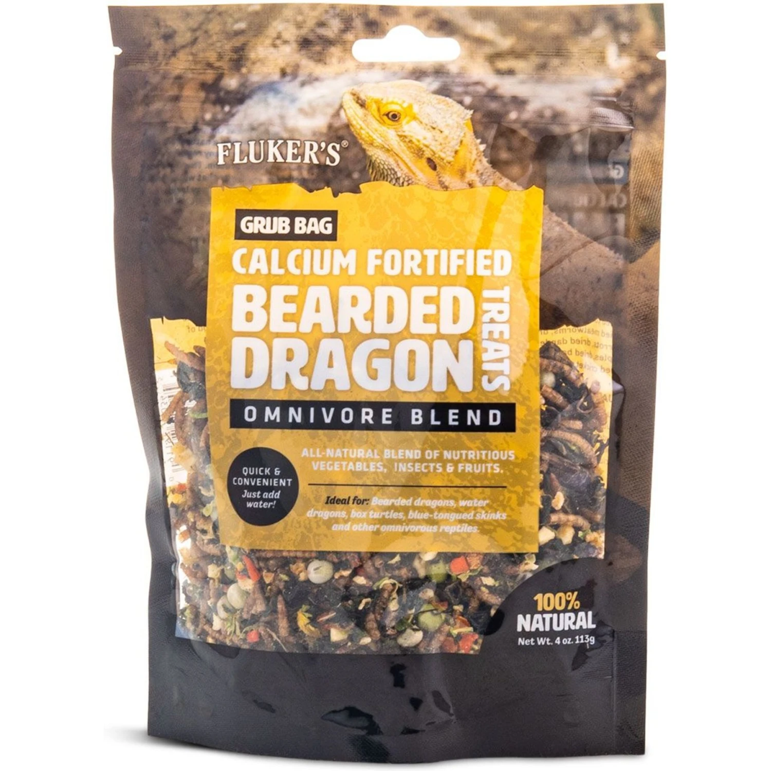 Fluker's Grub Calcium Fortified Bearded Dragons Reptile Food, 4-oz Bag 4 Fluker's Grub Calcium Fortified Bearded Dragons Reptile Food, 4-oz Bag - Image 2