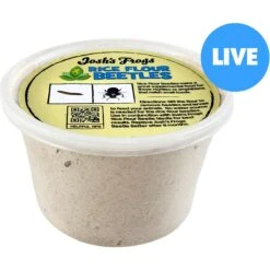 Josh's Frogs Rice Flour Beetle Culture Live Feed Reptile Food, 16-oz Tub