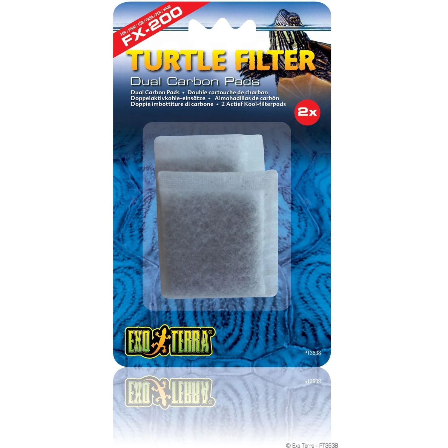 Exo Terra FX-200 Dual Carbon Pads Turtle Filter 3 Exo Terra FX-200 Dual Carbon Pads Turtle Filter