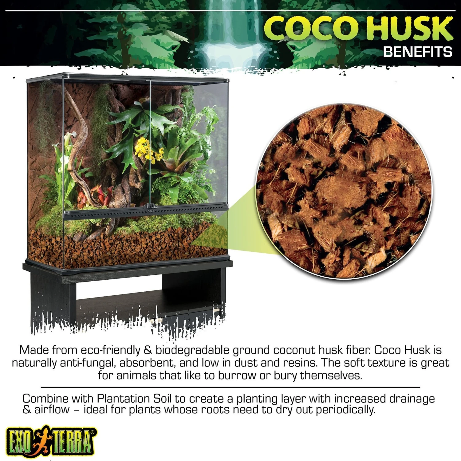 Exo Terra Coco Husk Brick Tropical Terrarium Reptile Substrate 5 Exo Terra Coco Husk Brick Tropical Terrarium Reptile Substrate - Image 3