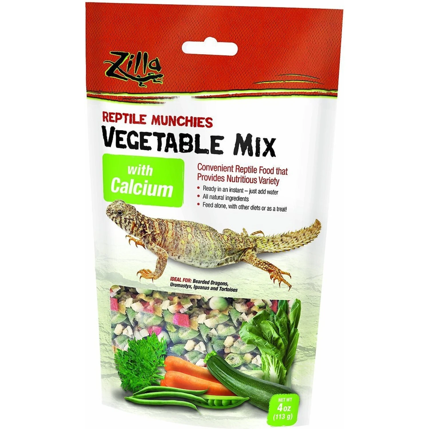 Zilla Reptile Munchies Vegetable Mix With Calcium Lizard Food 3 Zilla Reptile Munchies Vegetable Mix With Calcium Lizard Food