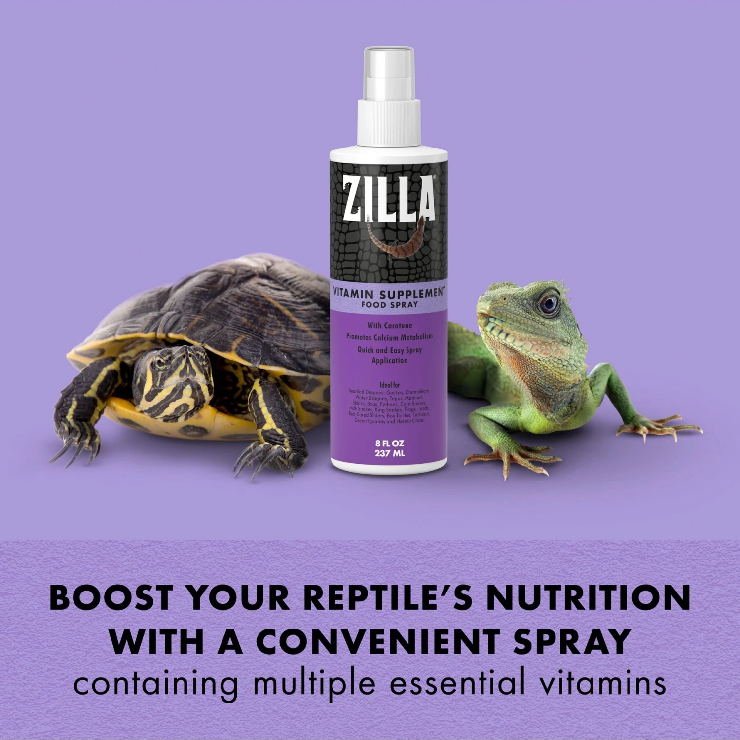 Zilla Vitamin Supplement With Beta Carotene Reptile Food Spray 4 Zilla Vitamin Supplement With Beta Carotene Reptile Food Spray - Image 2