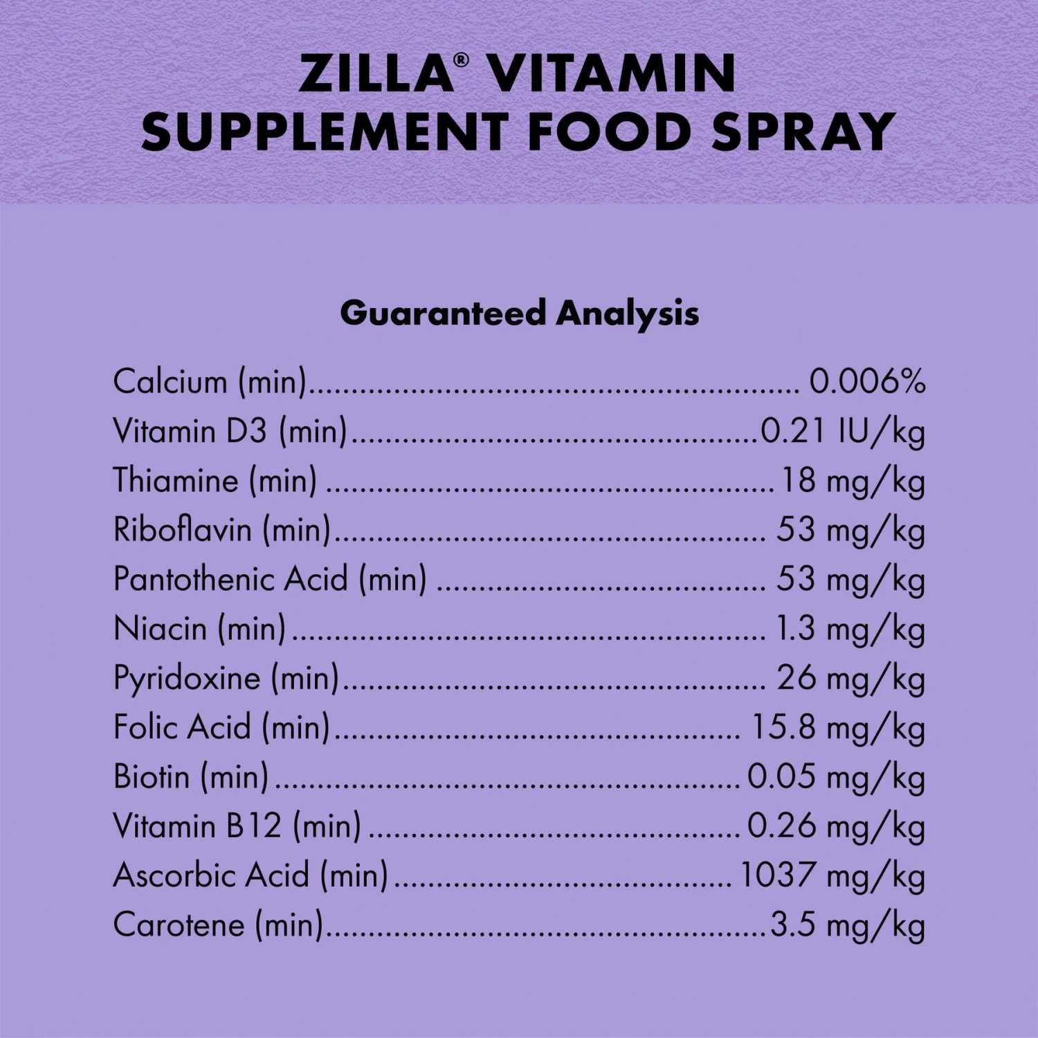 Zilla Vitamin Supplement With Beta Carotene Reptile Food Spray 7 Zilla Vitamin Supplement With Beta Carotene Reptile Food Spray - Image 5