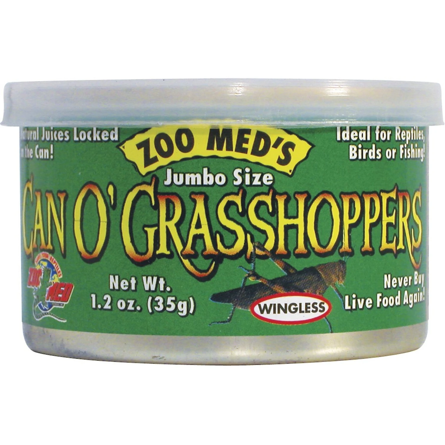 Zoo Med Jumbo Can O' Grasshoppers Reptile & Bird Food 3 Zoo Med Jumbo Can O' Grasshoppers Reptile & Bird Food